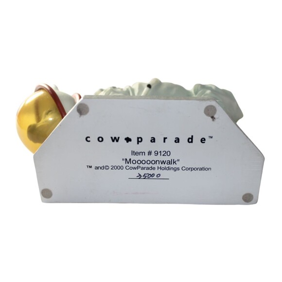 Cow Parade MOOOOONWALK Figurine #9120 Astronaut Moon Walk NASA 2000 Cow parade - Picture 5 of 5